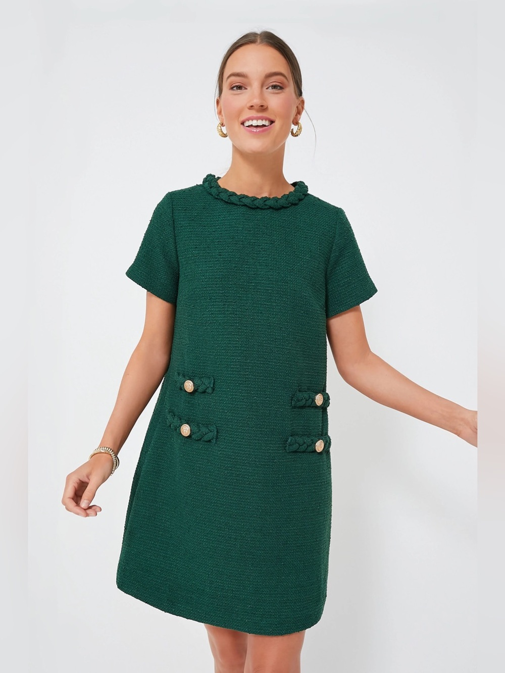 Tuckernuck green Jackie tweed dress size medium